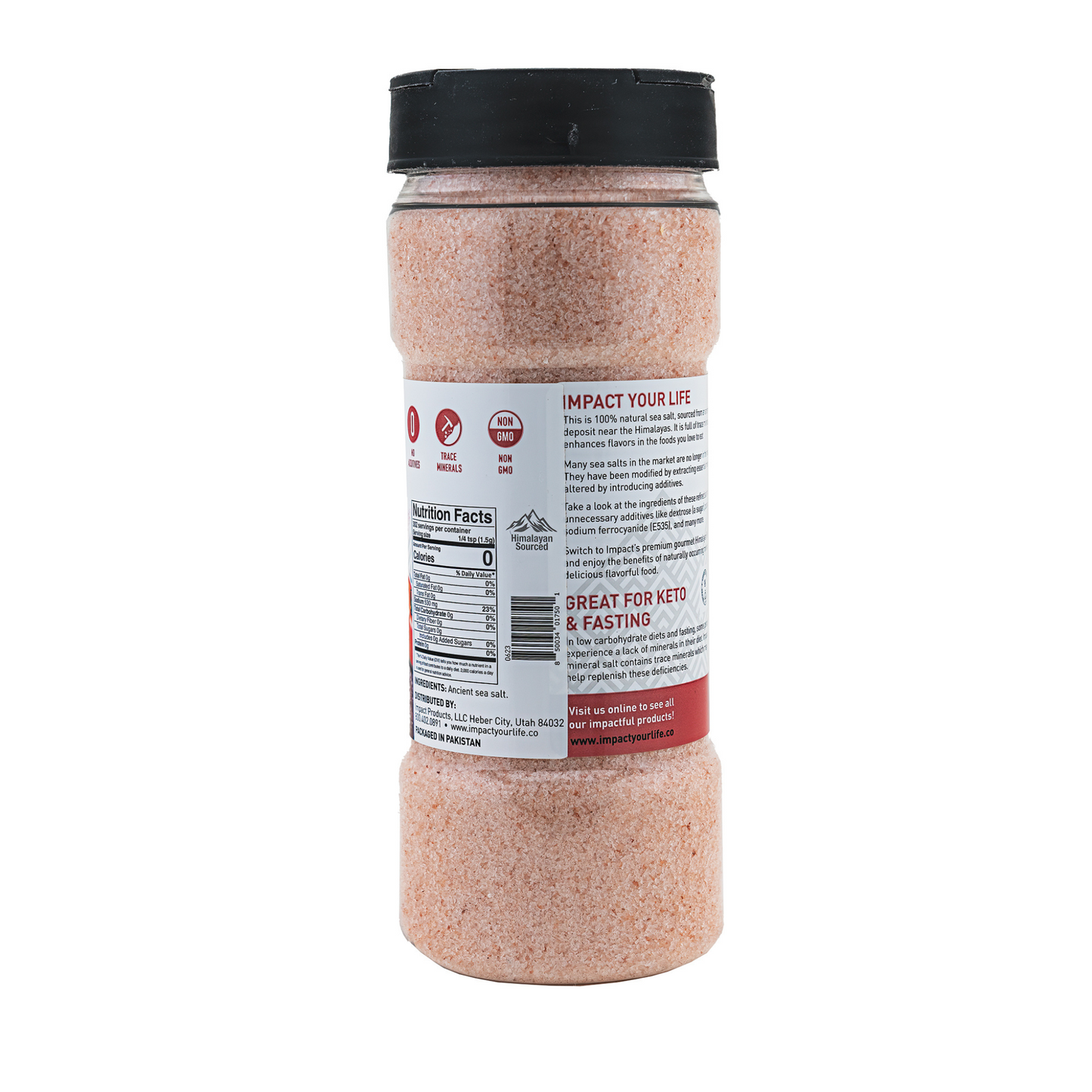 Fine Grain Himalayan Pink Sea Salt 1lb Shaker
