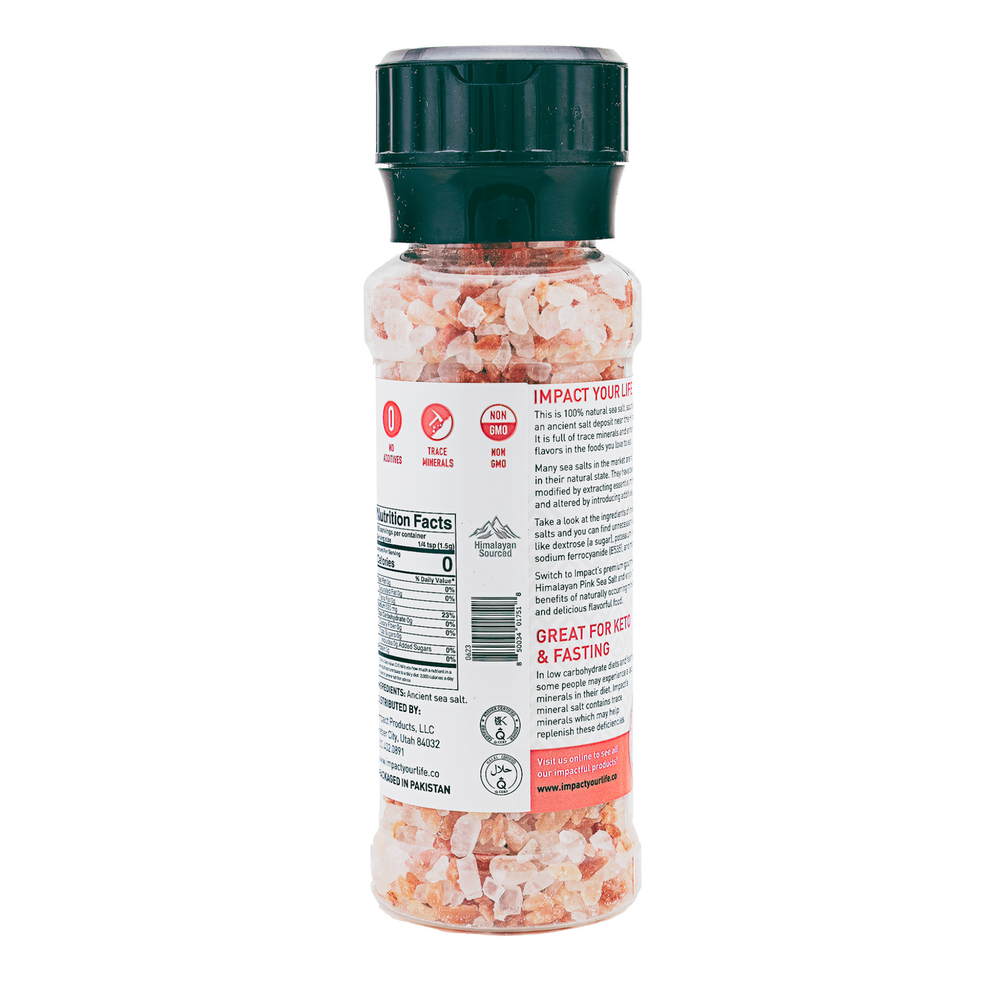Coarse Grain Himalayan Pink Sea Salt 10 oz Grinder