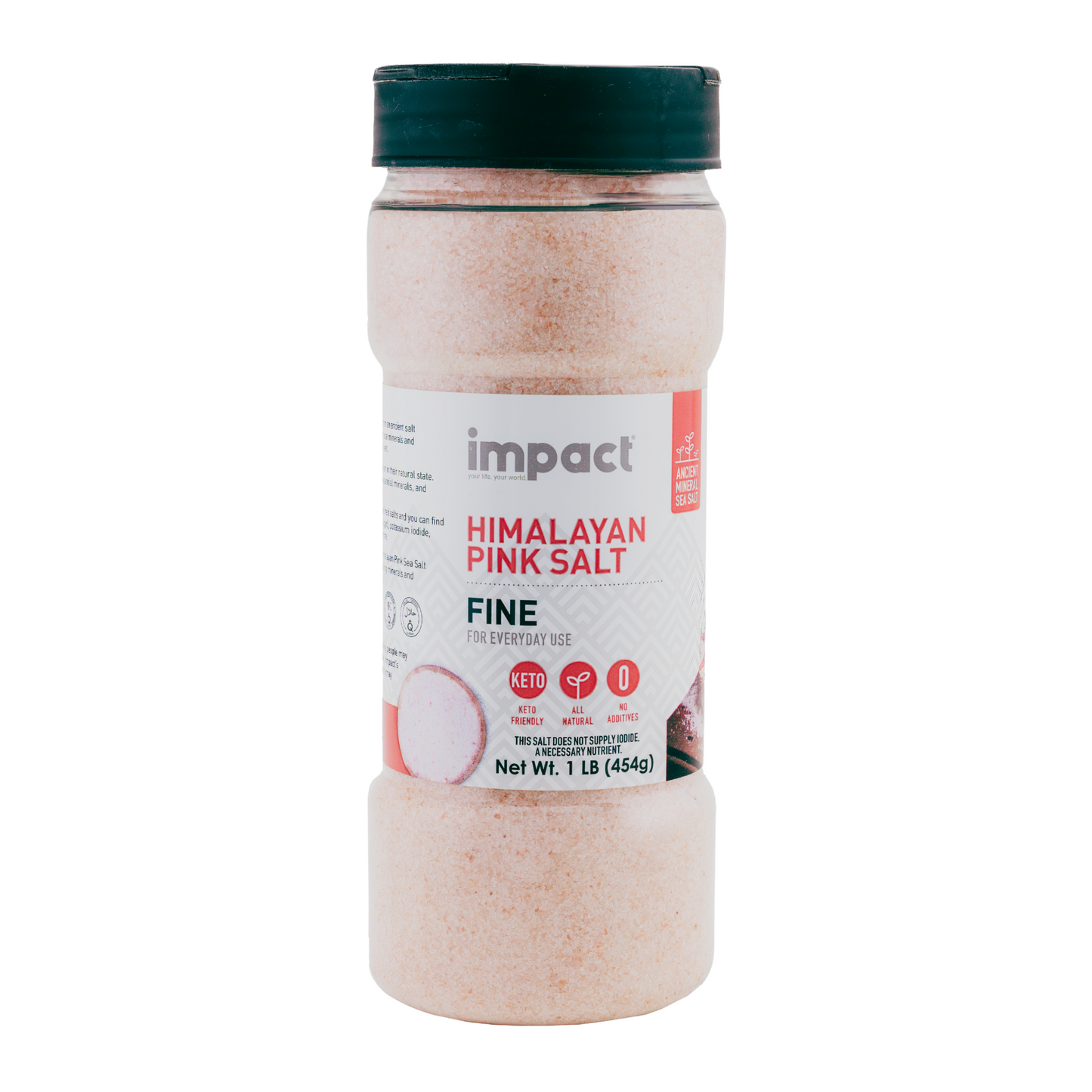 Fine Grain Himalayan Pink Sea Salt 1lb Shaker