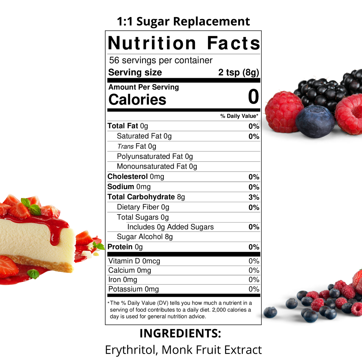 Erythritol Monk Fruit Blend (Granular)