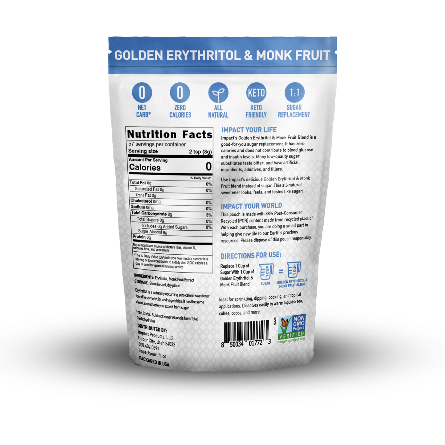 Erythritol & Monk Fruit Blend (Granular)