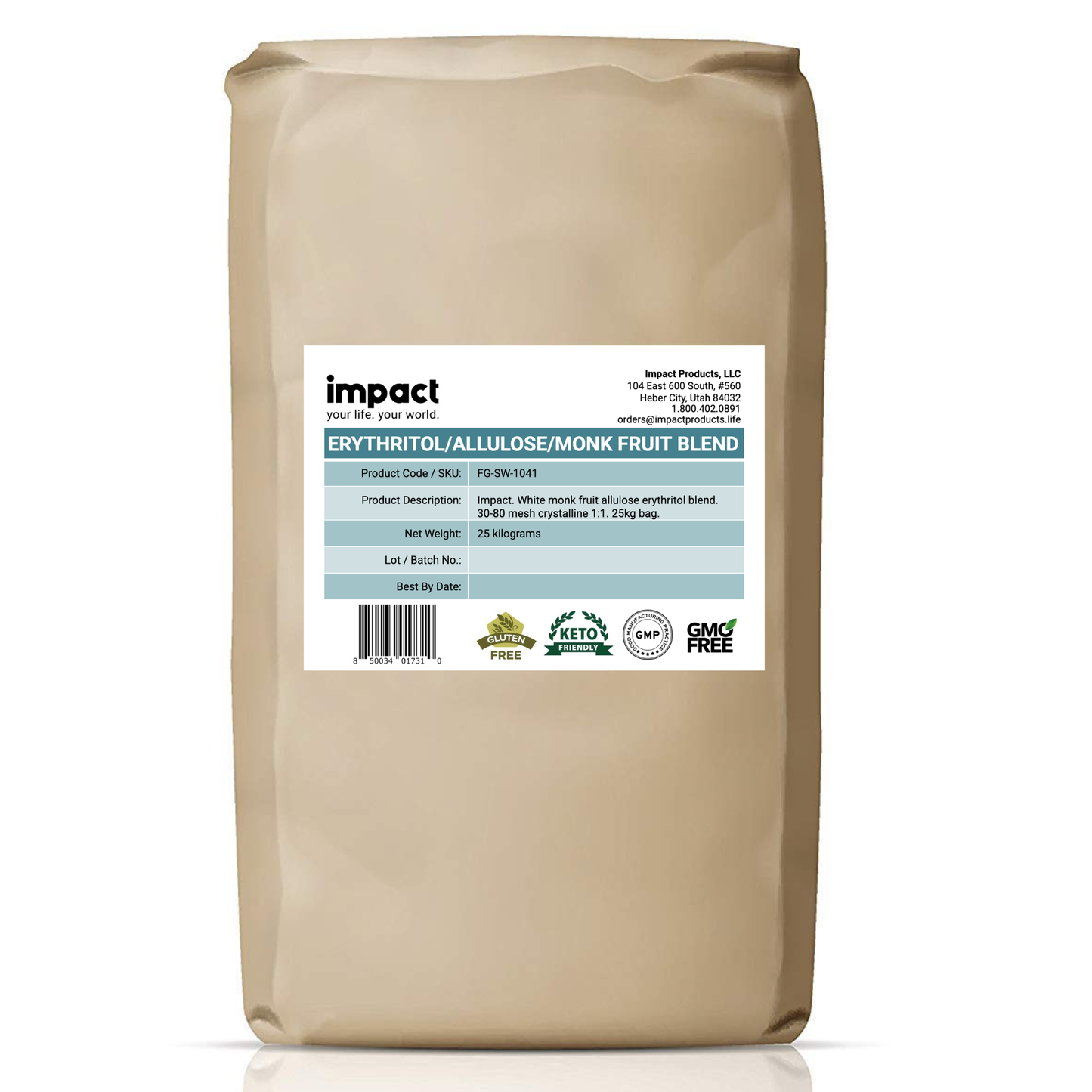 Monk Fruit Allulose Erythritol Blend (Crystalline) 25 KG