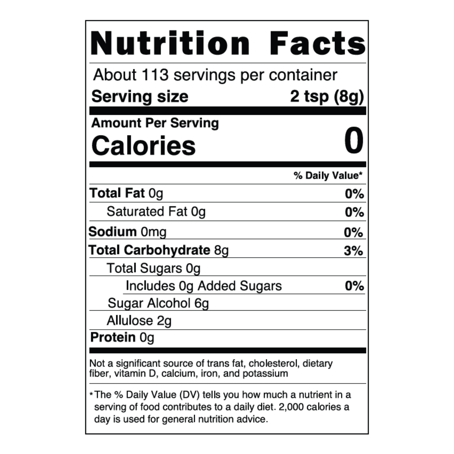 Monk Fruit Allulose Erythritol Blend (Crystalline) 25 KG
